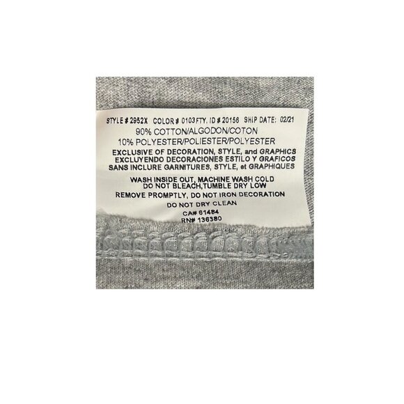 Nebraska Huskers 3XL Gray T-Shirt NWOT Oversize NCAA Football Graphic Tee Cotto - Picture 7 of 7